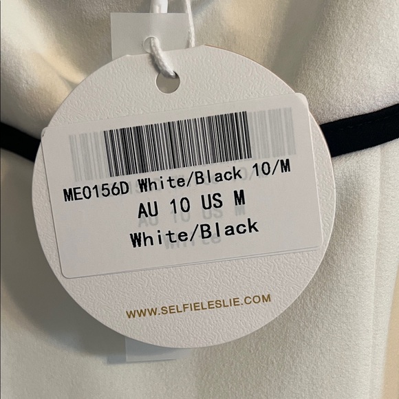 Selfie Leslie White Dress with Midnight Accents - Picture 2 of 5